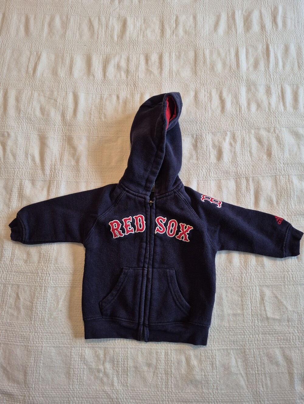 Adidas boys 6/9 months Boston Red Sox full zip hoodie GUC mild fade